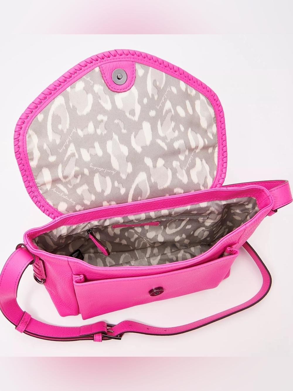 Aimee Kestenberg | Genuine Leather Hot Pink All For Love Crossbody - Picture 12 of 14